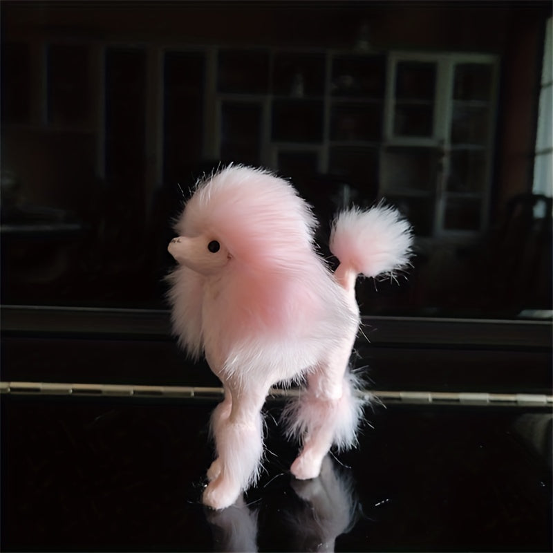 1pc Adorable Pink Poodle Plush Toy - Soft, Cuddly Polyester Material, No Batteries Required, Perfect for Party, Room, Home Decoration, Gift Idea, Collectible Item
