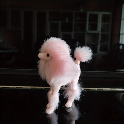 1pc Adorable Pink Poodle Plush Toy - Soft, Cuddly Polyester Material, No Batteries Required, Perfect for Party, Room, Home Decoration, Gift Idea, Collectible Item