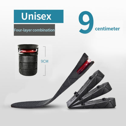 1.18-3.54inch Invisible Height Increase Insole Cushion Height Adjustable Shoe Heel Insoles Insert Taller Support Absorbant Foot Pad