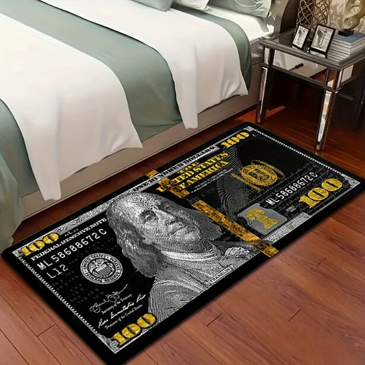 1pc Banknote Pattern Bathroom Non-slip Mat, Bathroom Floor Rug, Bathroom Door Mat, Bedroom Living Room Floor Carpet, Entry Way Mat For Bathroom Hallway Living Room Bedroom Balcony, Home Decoration