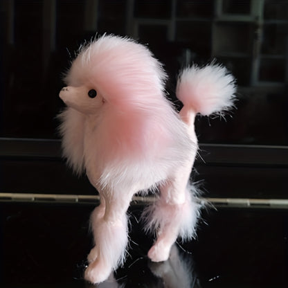 1pc Adorable Pink Poodle Plush Toy - Soft, Cuddly Polyester Material, No Batteries Required, Perfect for Party, Room, Home Decoration, Gift Idea, Collectible Item