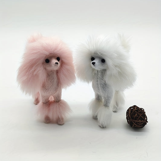 1pc Adorable Pink Poodle Plush Toy - Soft, Cuddly Polyester Material, No Batteries Required, Perfect for Party, Room, Home Decoration, Gift Idea, Collectible Item