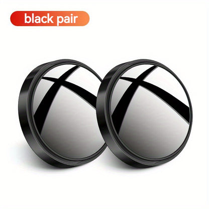 [High-definition | 360-degree] 2pcs High-definition 360-degree Adjustable Car Rearview Mirror | Round Mirror Blind Spot Mirror Wide-angle Mirror | Increase Child's Safety In The Car