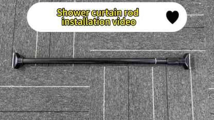1pc Adjustable Tension Curtain Rod - Multipurpose Heavy-Duty No-Drill Extendable Rod for Shower, Closet, Window, Towel Rack - Metal & Plastic Home Accessory