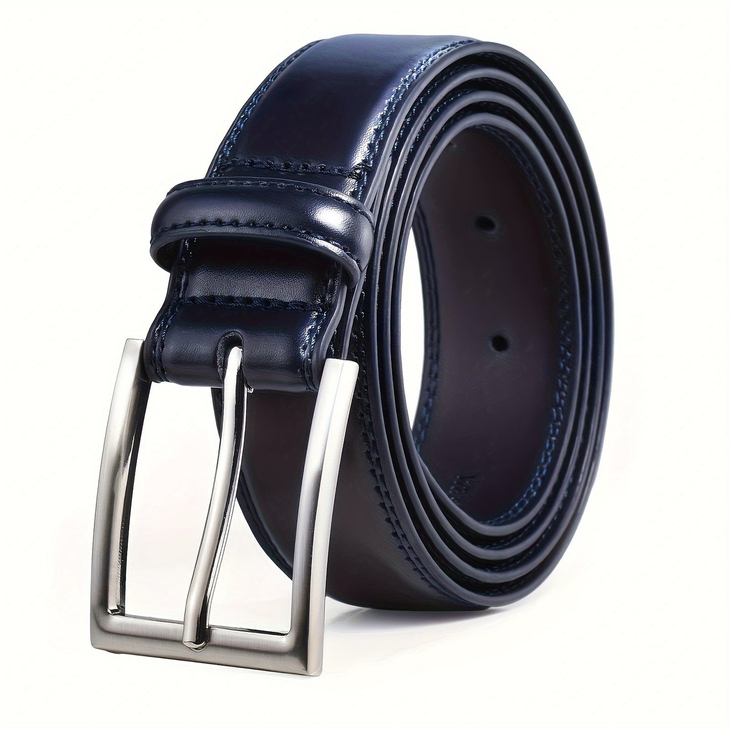 [Classic Men's Leather Belt] Classic & Fashion Men's Leather Belt | Single Prong Buckle for Jeans, Pants, Work & Business - Gift for Dad & Husband