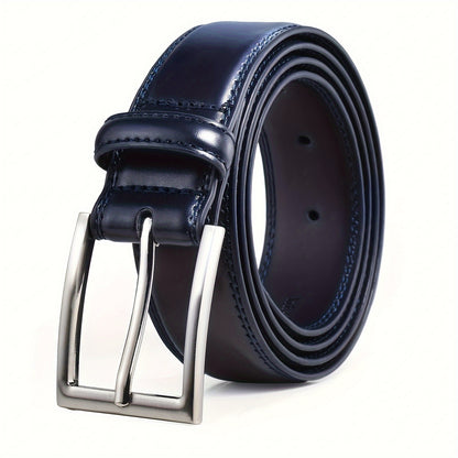 [Classic Men's Leather Belt] Classic & Fashion Men's Leather Belt | Single Prong Buckle for Jeans, Pants, Work & Business - Gift for Dad & Husband