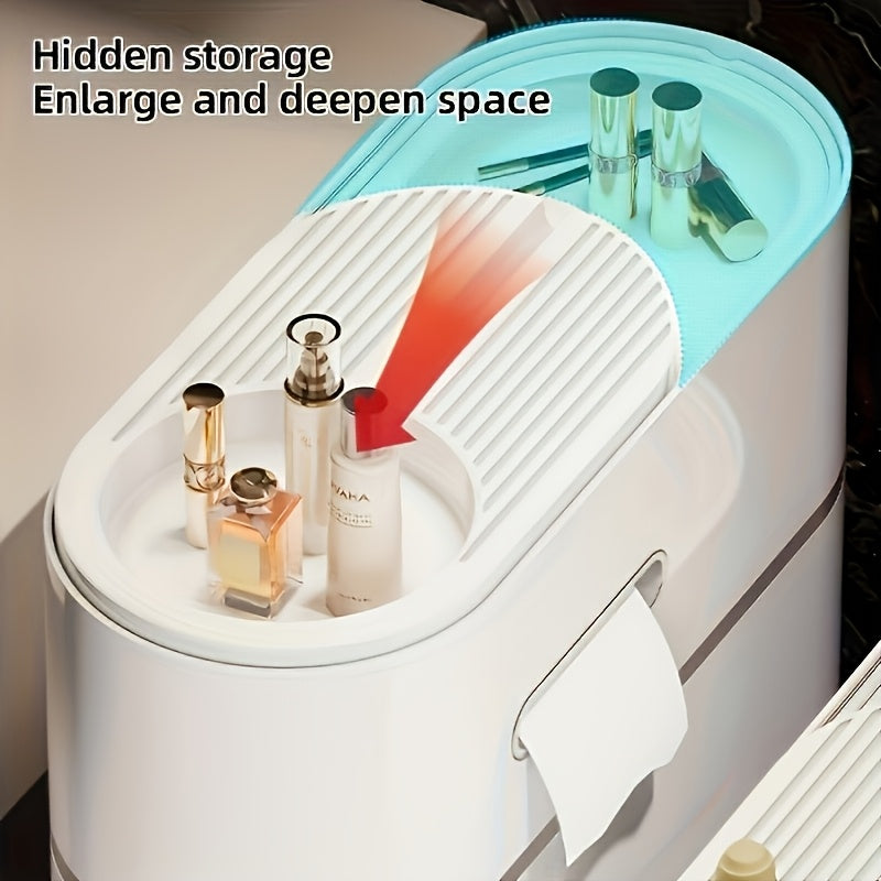 1pc 3/4/5 Layer White Plastic Pull-Out Cabinet, Multi-Functional Home Storage Organizer For Bathroom/Kitchen/Living Room Alone Shelf For Homeowners & Organizers With Wheels