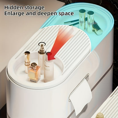1pc 3/4/5 Layer White Plastic Pull-Out Cabinet, Multi-Functional Home Storage Organizer For Bathroom/Kitchen/Living Room Alone Shelf For Homeowners & Organizers With Wheels