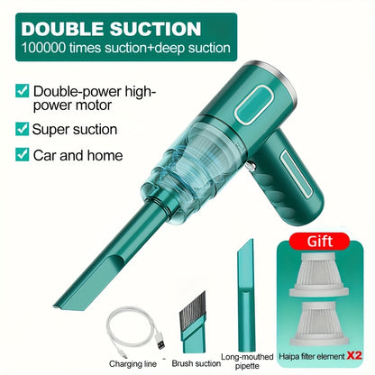 [Cordless Vacuum] Cordless Handheld Vacuum Cleaner | Rechargeable Cyclone Suction for Cars, Effective Dust Collection