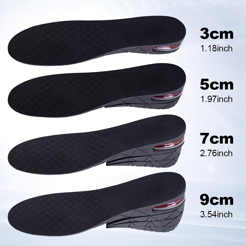 1.18-3.54inch Invisible Height Increase Insole Cushion Height Adjustable Shoe Heel Insoles Insert Taller Support Absorbant Foot Pad