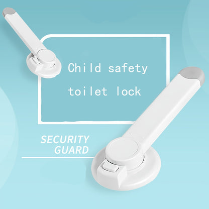 [AirXing Toilet Lock] AirXing White Plastic Toilet Lock - Childproof Latch with Easy-Install Design, Prevents Unauthorized Use for Youngsters & Pets, Secure Bathroom Access, Pet Safety Device, Modern Toilet Accessory, Durable