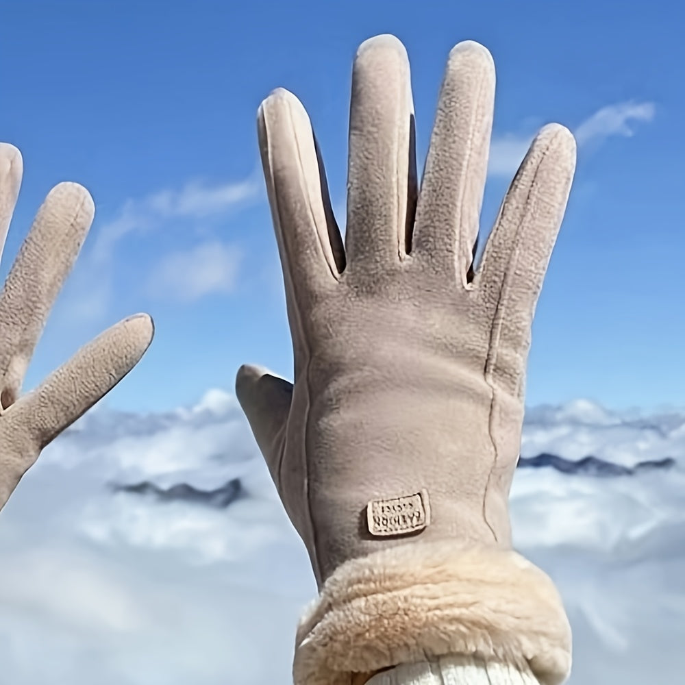 [Winter Touchscreen Gloves] Thickened Warm Winter Gloves - Unisex Touchscreen Gloves for Outdoor Skiing and Cycling - Pair