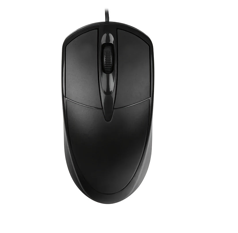 1pc Ambidextrous Wired USB Optical Mouse, 1200DPI Trackball, Smooth Movement on Various Surfaces, Anti-Slip Roller, Compatible with PC, Notebook, Desktop - Plastic, Wheel-Mouse, No Battery Required