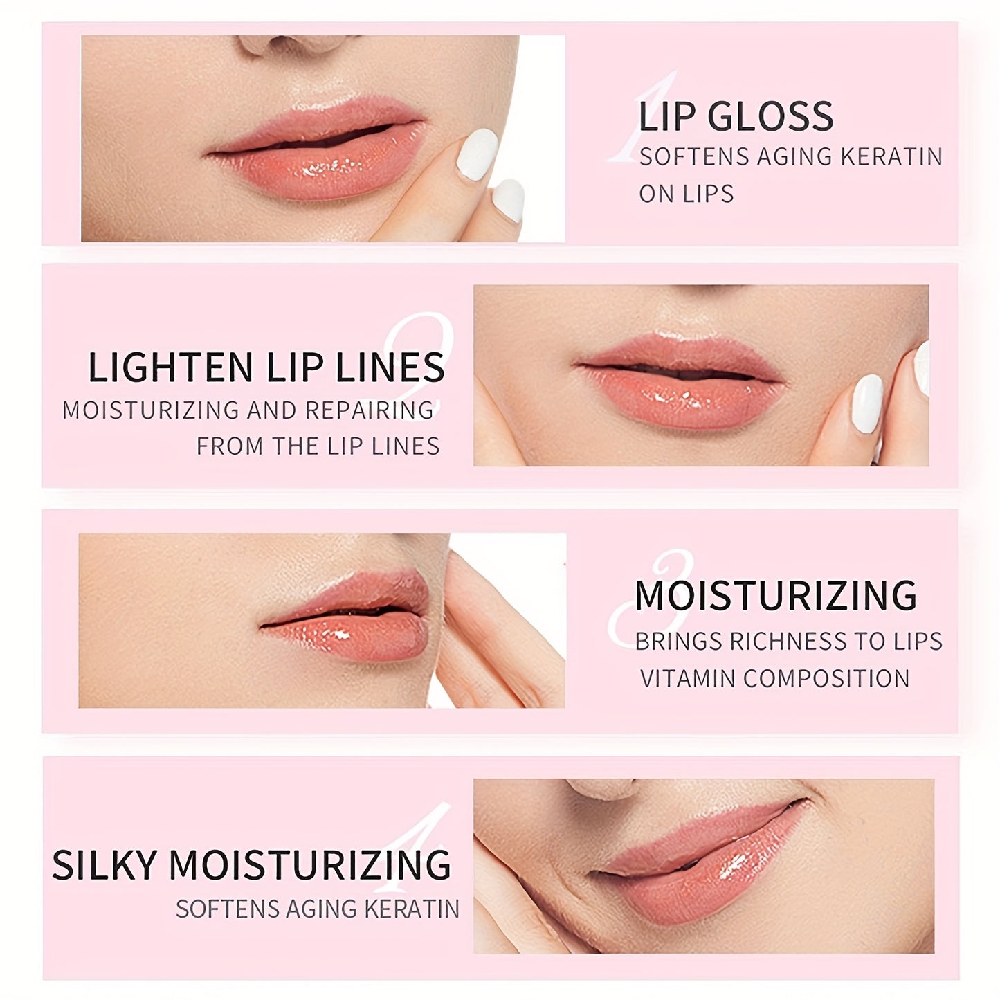 10Pcs Pink Crystal Lip Mask Patches, Hydrating And Moisturizing, Keep All-Day Moisture For Lip, Long-lasting Effect, The Lip Line, Great For Fight Chapped, Plump Lips