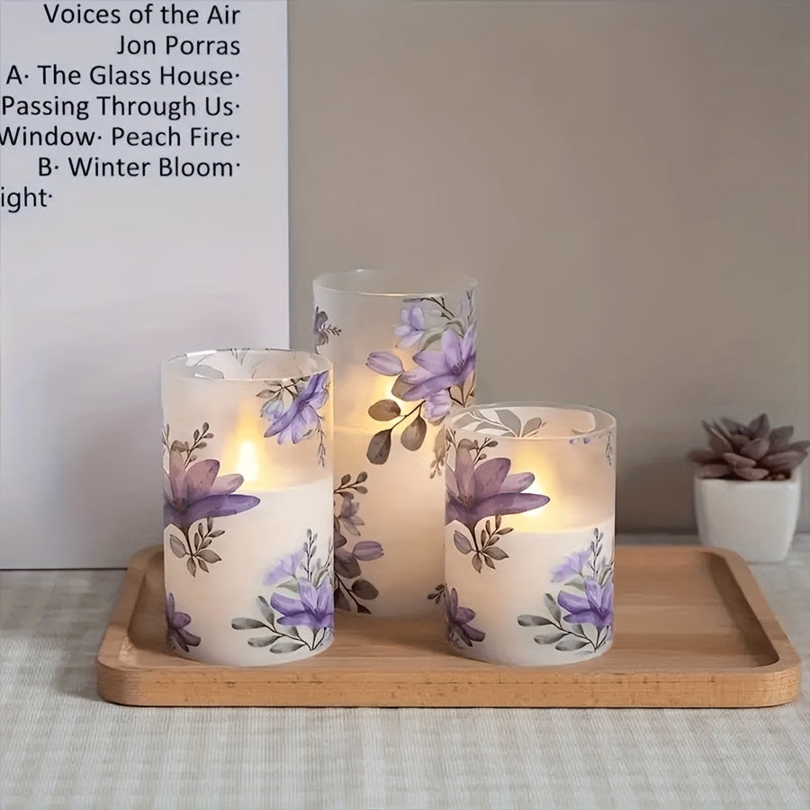 Set of 3 Flameless Pillar Candles - Battery Operated with Remote Control and Timer, Realistic Twinkle Effect, Perfect for Home Decoration, Party, Wedding, and Ambient Lighting