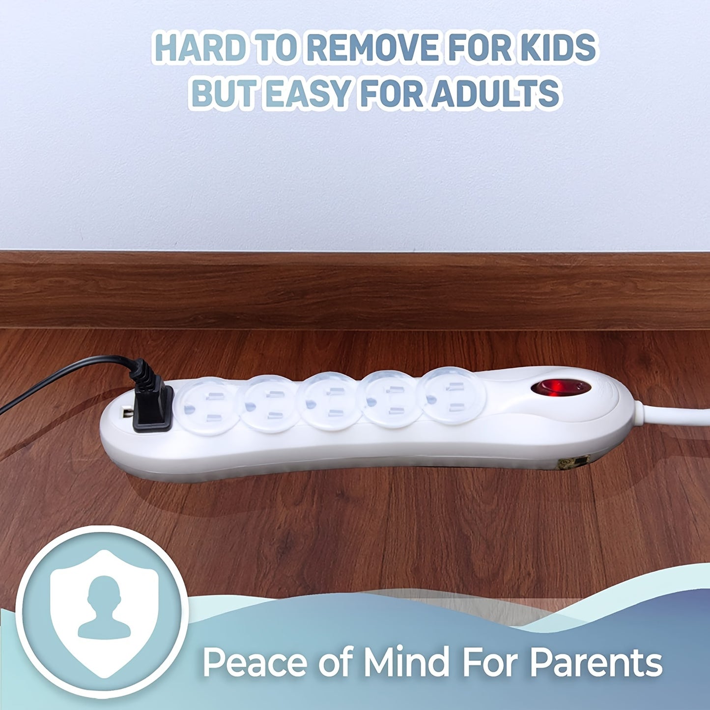 [Safety Outlet Covers] 10pcs Baby Proofing Safety Outlet Covers | Child Secure Electric Plug Protectors, Hidden Handle Square Socket Covers, For Kids Toddler Protection, Christmas, Halloween, Thanksgiving Day Gift