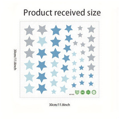 1 Set Creative Wall Sticker, Star Pattern Self-Adhesive Wall Stickers, Bedroom Entryway Living Room Porch Home Decoration Wall Stickers, Removable Stickers, Wall Decor Decals