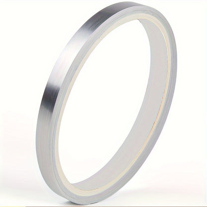 1 Roll Black Brushed Golden Silvery Floor Edging Waterproof Seam Wall Stickers, Wall Gap Ceiling Home Decoration, Self-Adhesive Tile Tape