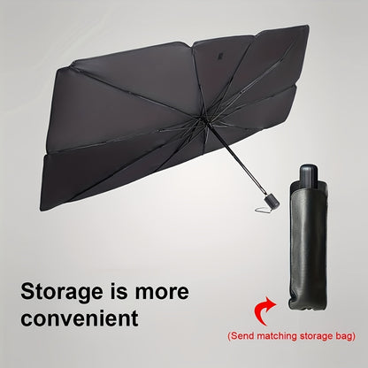 [Car Sunshade] Blackout Car Sunshade | Front Windshield Sunscreen Heat Insulation Sunshade Blocking Plate Car Interior Windshield Small Car Cover Umbrella