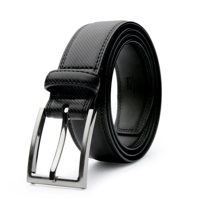[Classic Men's Leather Belt] Classic & Fashion Men's Leather Belt | Single Prong Buckle for Jeans, Pants, Work & Business - Gift for Dad & Husband