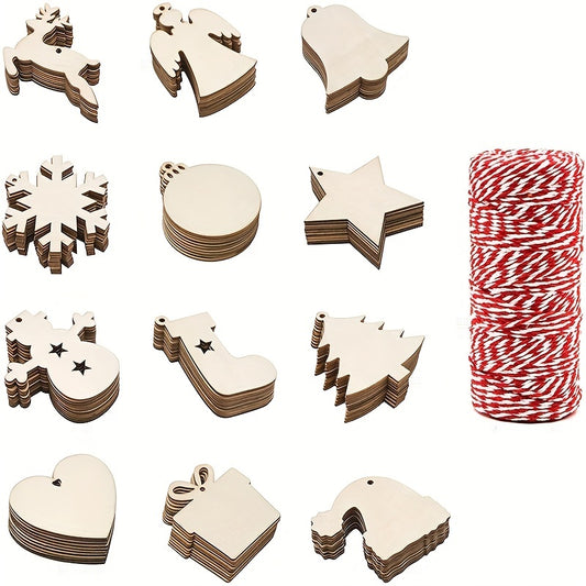 1 Pack, Christmas Pendant Household Decoration Supplies, Wooden Handicrafts, Creative Carving Wood Chips, Christmas Tree Decorations Gifts, Creative Small Gift, Holiday Accessory, Birthday Party Supplies, Birthday Gift, Art C