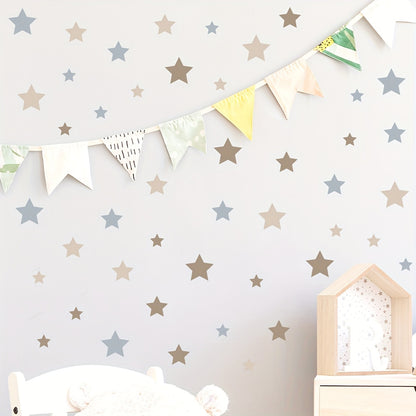 1 Set Creative Wall Sticker, Star Pattern Self-Adhesive Wall Stickers, Bedroom Entryway Living Room Porch Home Decoration Wall Stickers, Removable Stickers, Wall Decor Decals