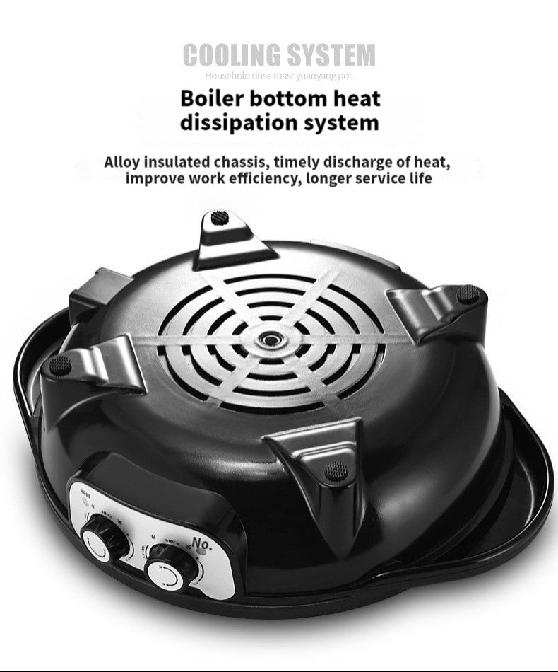 [Electric BBQ Grill Hot Pot] Smokeless Electric BBQ Grill and Hot Pot - Separable, Perfect for Home Cooking