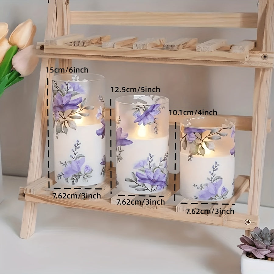 Set of 3 Flameless Pillar Candles - Battery Operated with Remote Control and Timer, Realistic Twinkle Effect, Perfect for Home Decoration, Party, Wedding, and Ambient Lighting