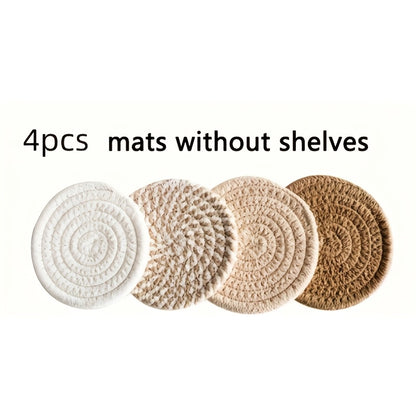 Beverage coaster with stand, absorbent coaster for beverages, minimalist coaster coaster set, woven coaster for coffee table, home decoration, tabletop protection