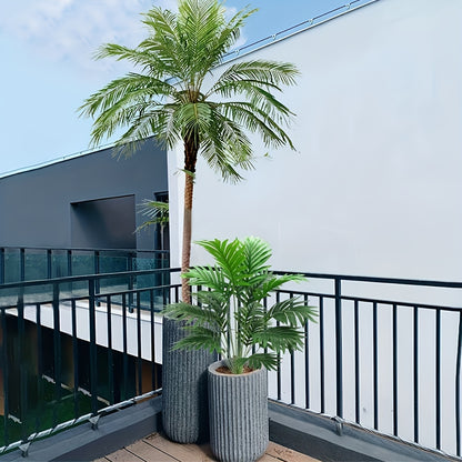 1pc 20" Fake Plants, Large Tropical Palm Tree, Artificial Monstera Faux Plant Tree In Pot For Indoor Outdoor Home Office Garden Decoration