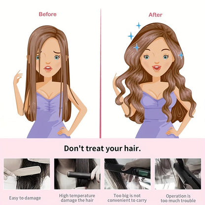 3pcs/Set Bandeau de tige de curling sans chaleur avec liers à cheveux - DIY Lazy Ribbon Hair