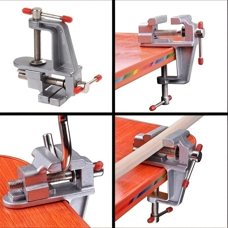 [30MM Mini Durable Bench Vise] New 30MM Mini Bench Vise Aluminum Durable Small Table Bench Vise Clamp Portable Jewelers Craft Hobby Woodworking Clamp DIY Tools