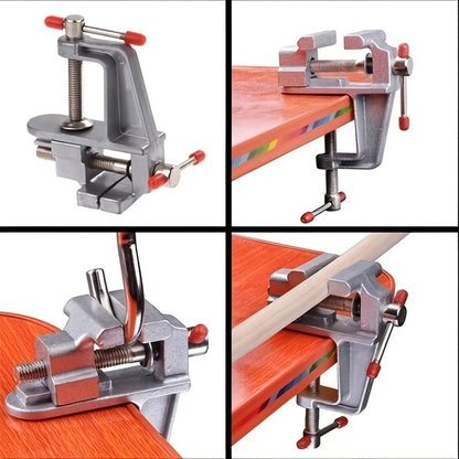 [30MM Mini Durable Bench Vise] New 30MM Mini Bench Vise Aluminum Durable Small Table Bench Vise Clamp Portable Jewelers Craft Hobby Woodworking Clamp DIY Tools