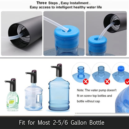 [Portable Water Dispenser] Portable 5 Gallon Water Jug Dispenser - USB Charging Water Pump for 2-5 Gallon Drinking Water