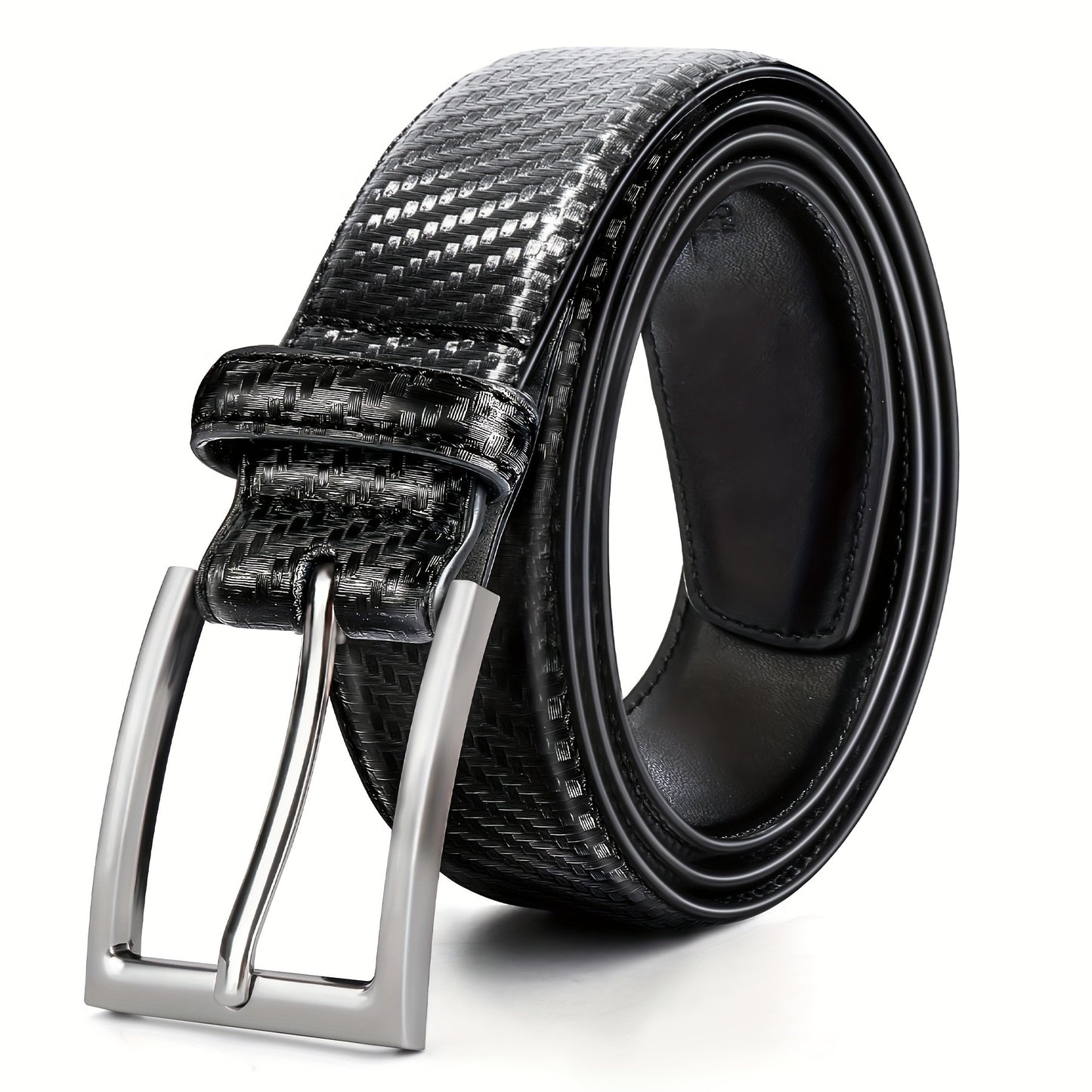 [Classic Men's Leather Belt] Classic & Fashion Men's Leather Belt | Single Prong Buckle for Jeans, Pants, Work & Business - Gift for Dad & Husband