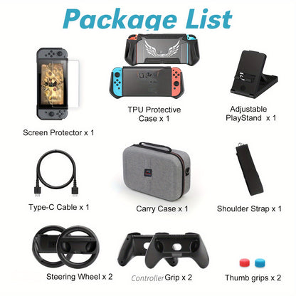 12 In 1For Switch Handheld Large Capacity Accessories Storage Bag Travel Bag Set With Shoulder Straps Suitable For Giving Valentine's Day, Christmas, And New Year Gifts