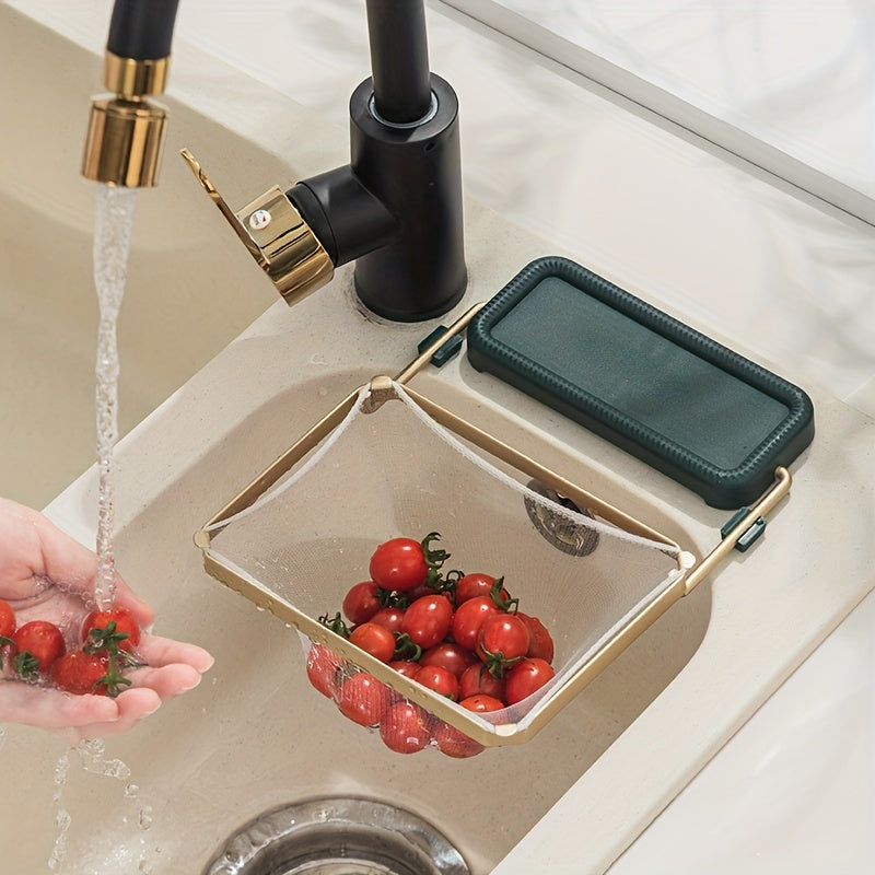 [Foldable Sink Strainer] Sink Filter Rack | Foldable | Mesh Bag | Anti-Clogging | Easy to Use