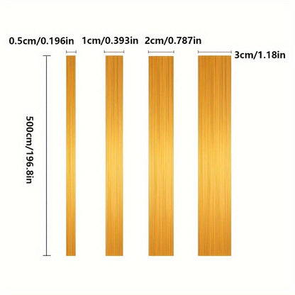 1 Roll Black Brushed Golden Silvery Floor Edging Waterproof Seam Wall Stickers, Wall Gap Ceiling Home Decoration, Self-Adhesive Tile Tape