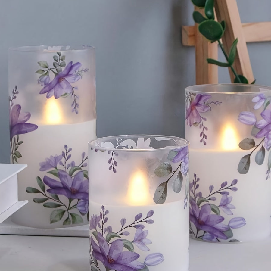 Set of 3 Flameless Pillar Candles - Battery Operated with Remote Control and Timer, Realistic Twinkle Effect, Perfect for Home Decoration, Party, Wedding, and Ambient Lighting