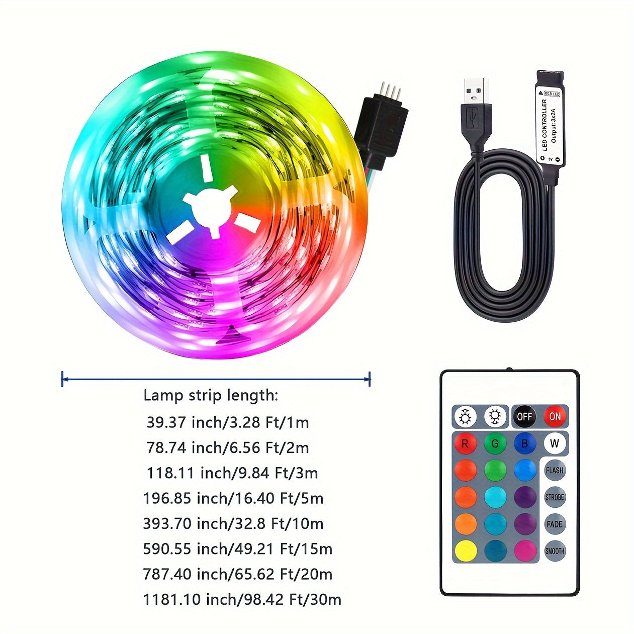 1 Set of USB DIY Backlight TV Light Belt - Flexible 3.28FT/9.84FT SMD 2835 LED Cabinet Light Strip for Home Decoration, Ambient Lighting, and TV Background Illumination - Easy to Install and Energy-Efficient