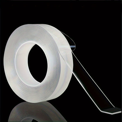 1pc 3 Styles Fixing Tape, Transparent, Easy To Use, Strong Viscosity, Suitable For Wall Fixing, Home Decoration