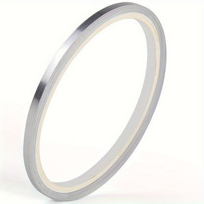 1 Roll Black Brushed Golden Silvery Floor Edging Waterproof Seam Wall Stickers, Wall Gap Ceiling Home Decoration, Self-Adhesive Tile Tape