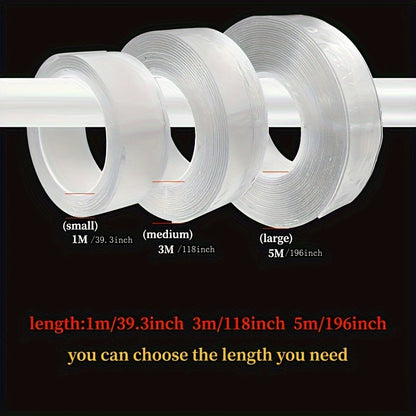 1pc 3 Styles Fixing Tape, Transparent, Easy To Use, Strong Viscosity, Suitable For Wall Fixing, Home Decoration