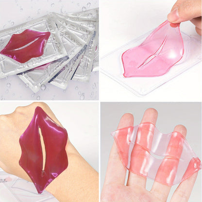 10Pcs Pink Crystal Lip Mask Patches, Hydrating And Moisturizing, Keep All-Day Moisture For Lip, Long-lasting Effect, The Lip Line, Great For Fight Chapped, Plump Lips