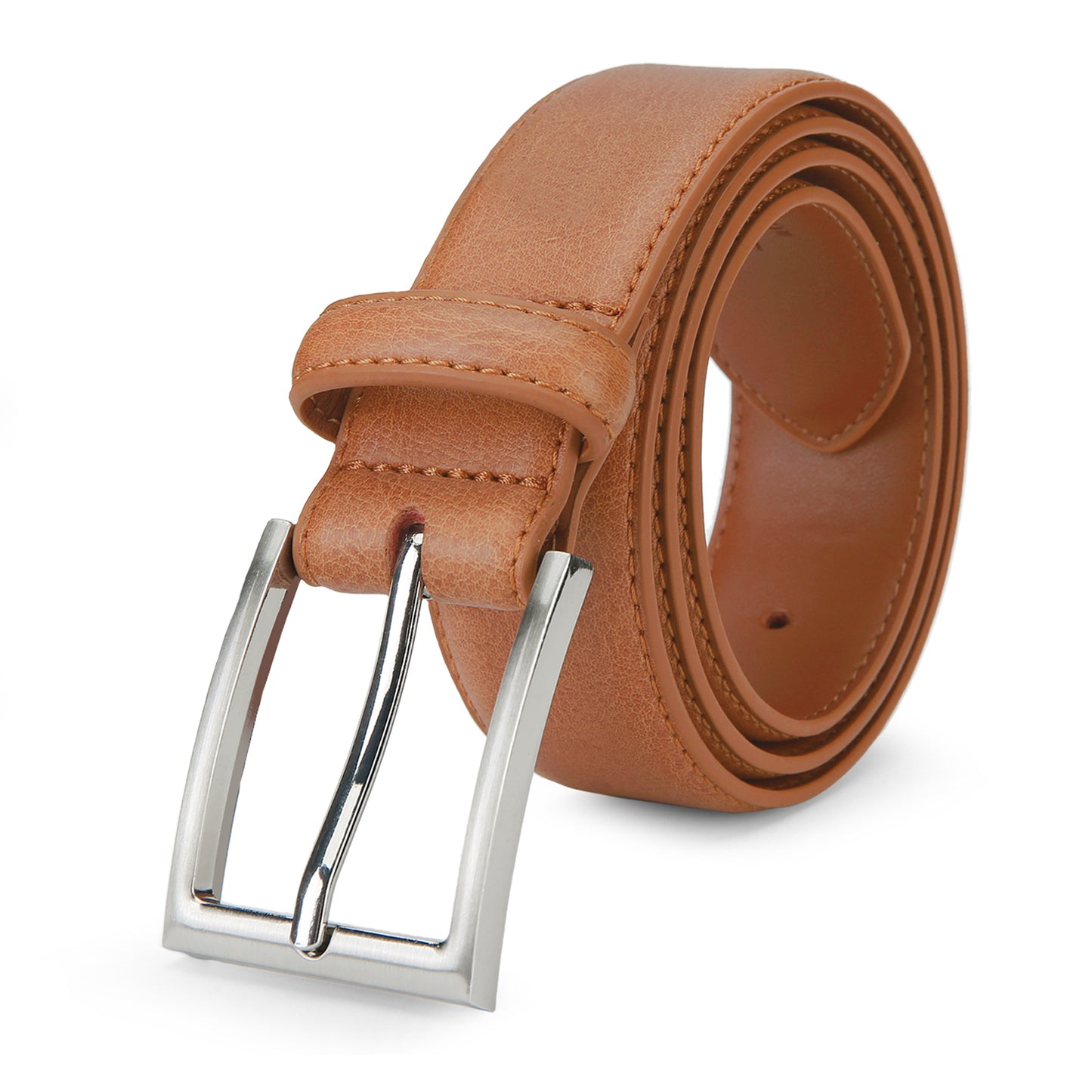 [Classic Men's Leather Belt] Classic & Fashion Men's Leather Belt | Single Prong Buckle for Jeans, Pants, Work & Business - Gift for Dad & Husband